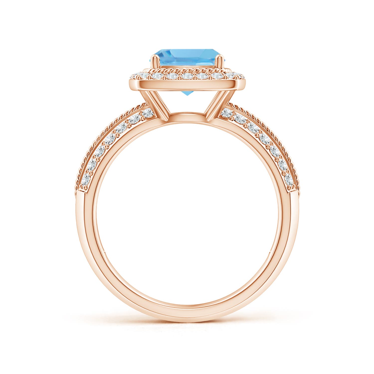 A - Swiss Blue Topaz / 2.37 CT / 14 KT Rose Gold