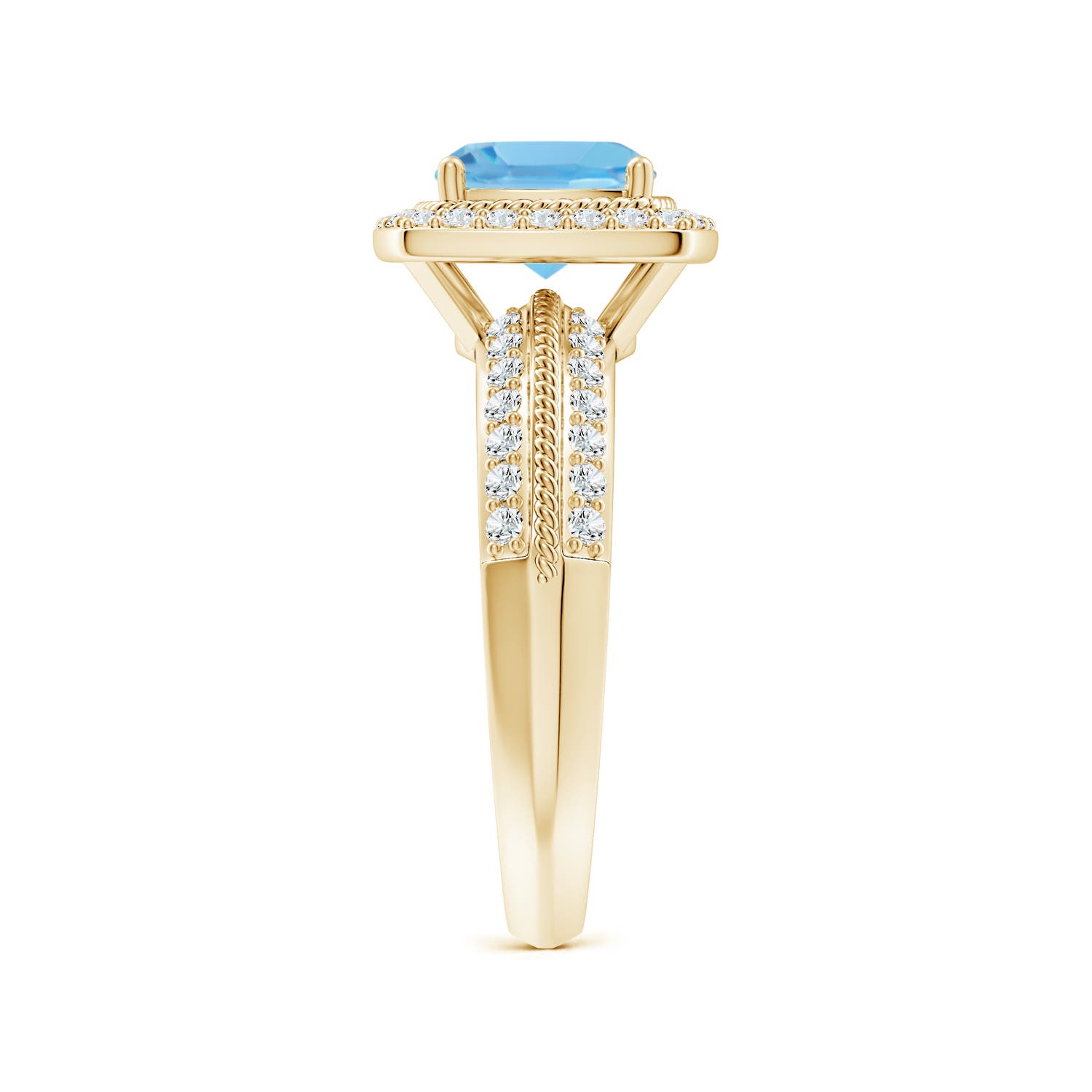 A - Swiss Blue Topaz / 2.37 CT / 14 KT Yellow Gold