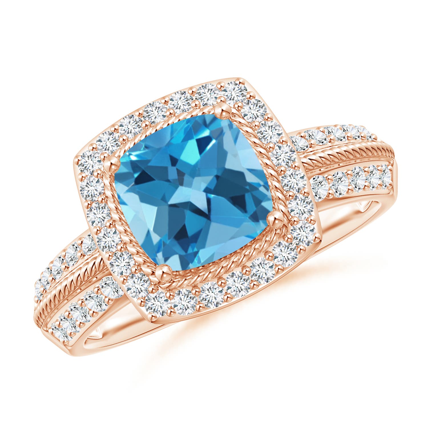 AA - Swiss Blue Topaz / 2.37 CT / 14 KT Rose Gold