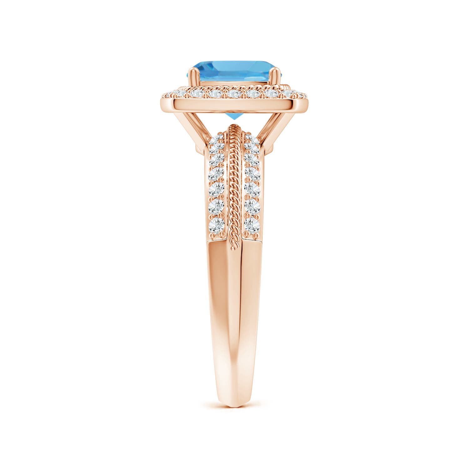 AA - Swiss Blue Topaz / 2.37 CT / 14 KT Rose Gold