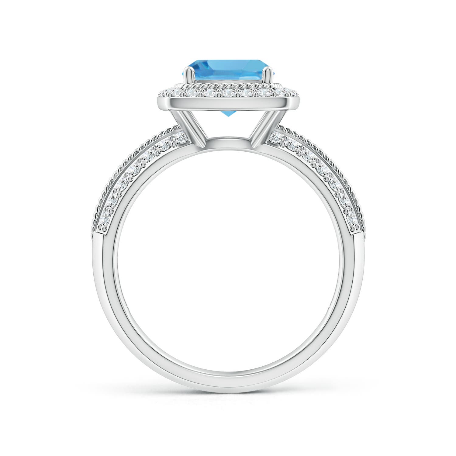 AA - Swiss Blue Topaz / 2.37 CT / 14 KT White Gold