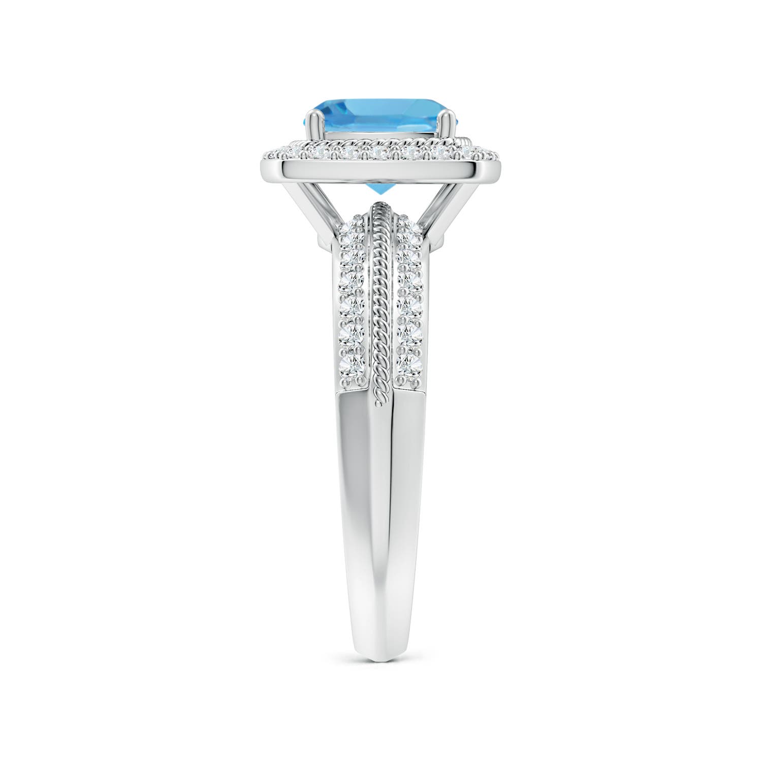 AA - Swiss Blue Topaz / 2.37 CT / 14 KT White Gold