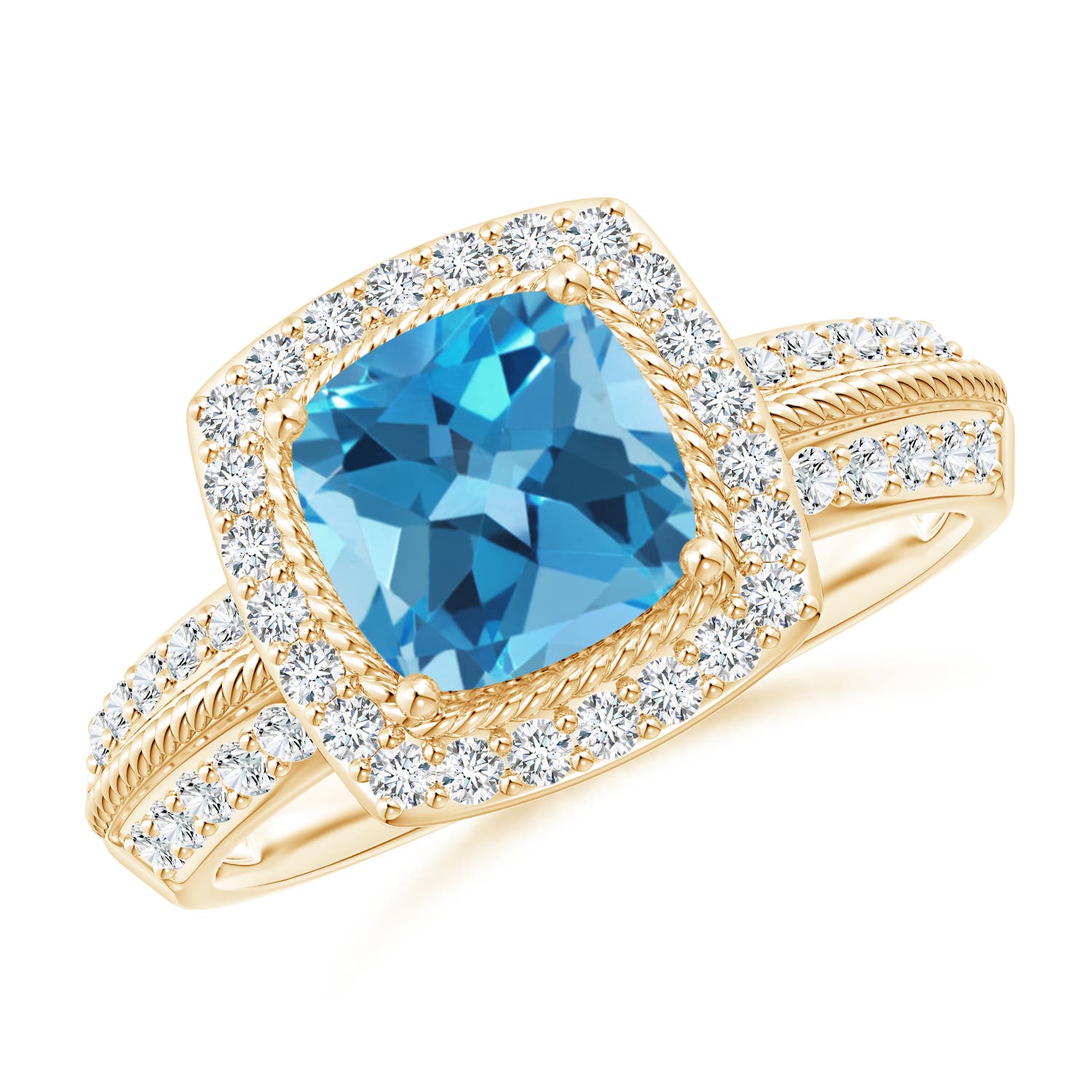 AA - Swiss Blue Topaz / 2.37 CT / 14 KT Yellow Gold