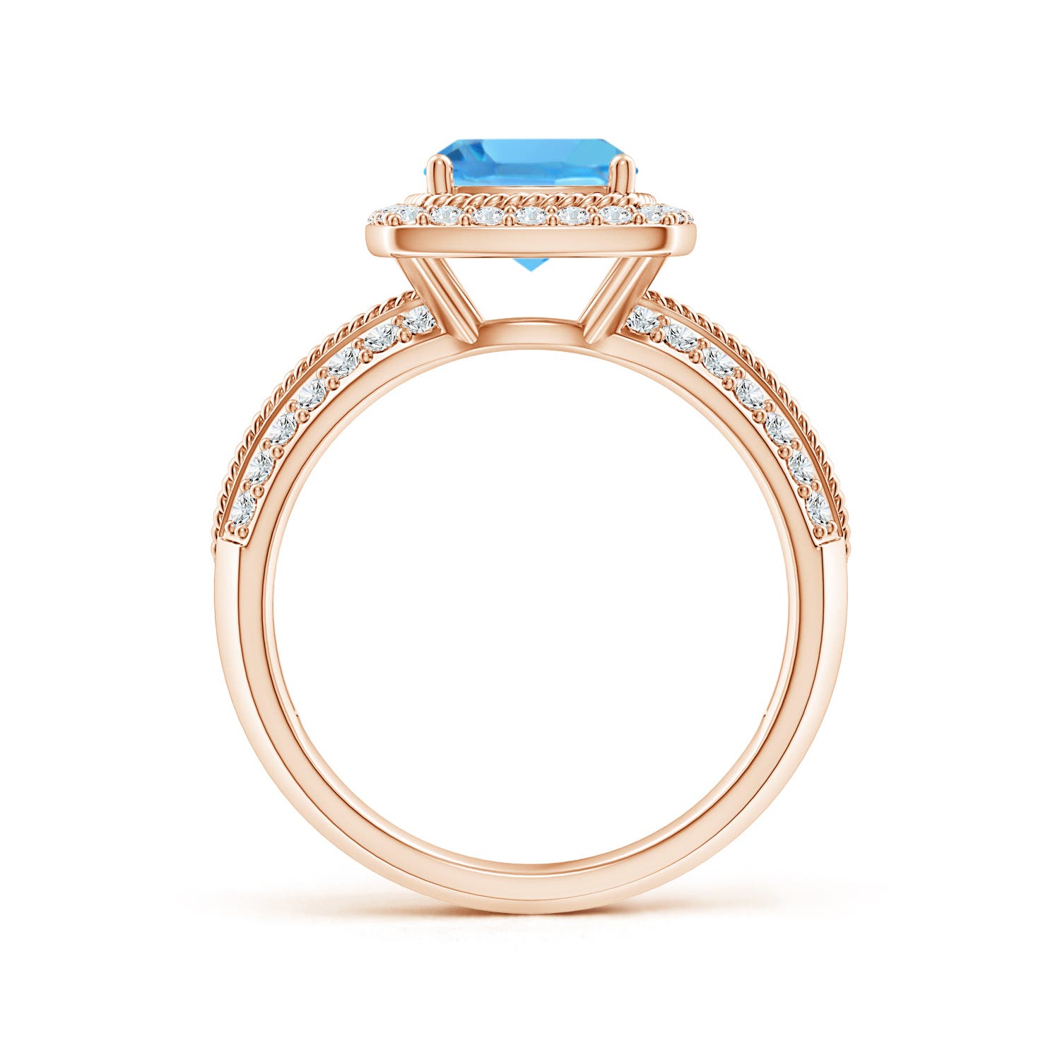 AAA - Swiss Blue Topaz / 2.37 CT / 14 KT Rose Gold