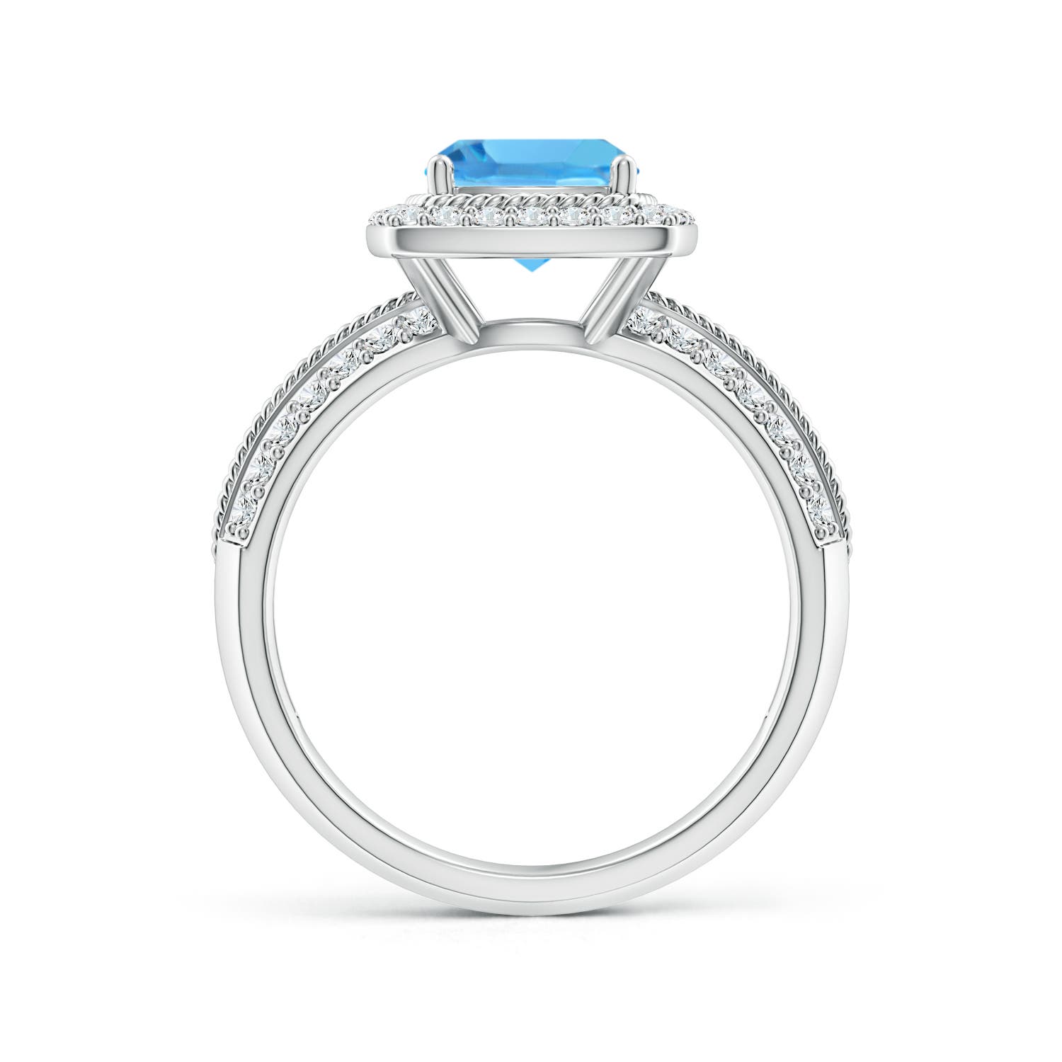 AAA - Swiss Blue Topaz / 2.37 CT / 14 KT White Gold