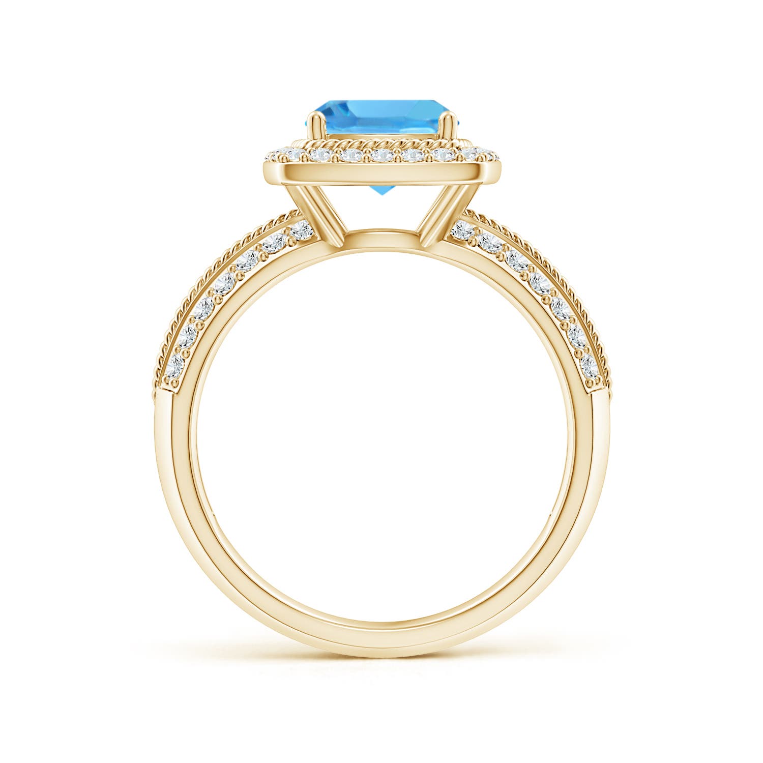 AAA - Swiss Blue Topaz / 2.37 CT / 14 KT Yellow Gold