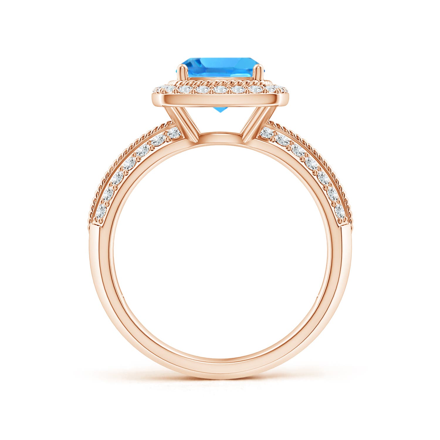 AAAA - Swiss Blue Topaz / 2.37 CT / 14 KT Rose Gold