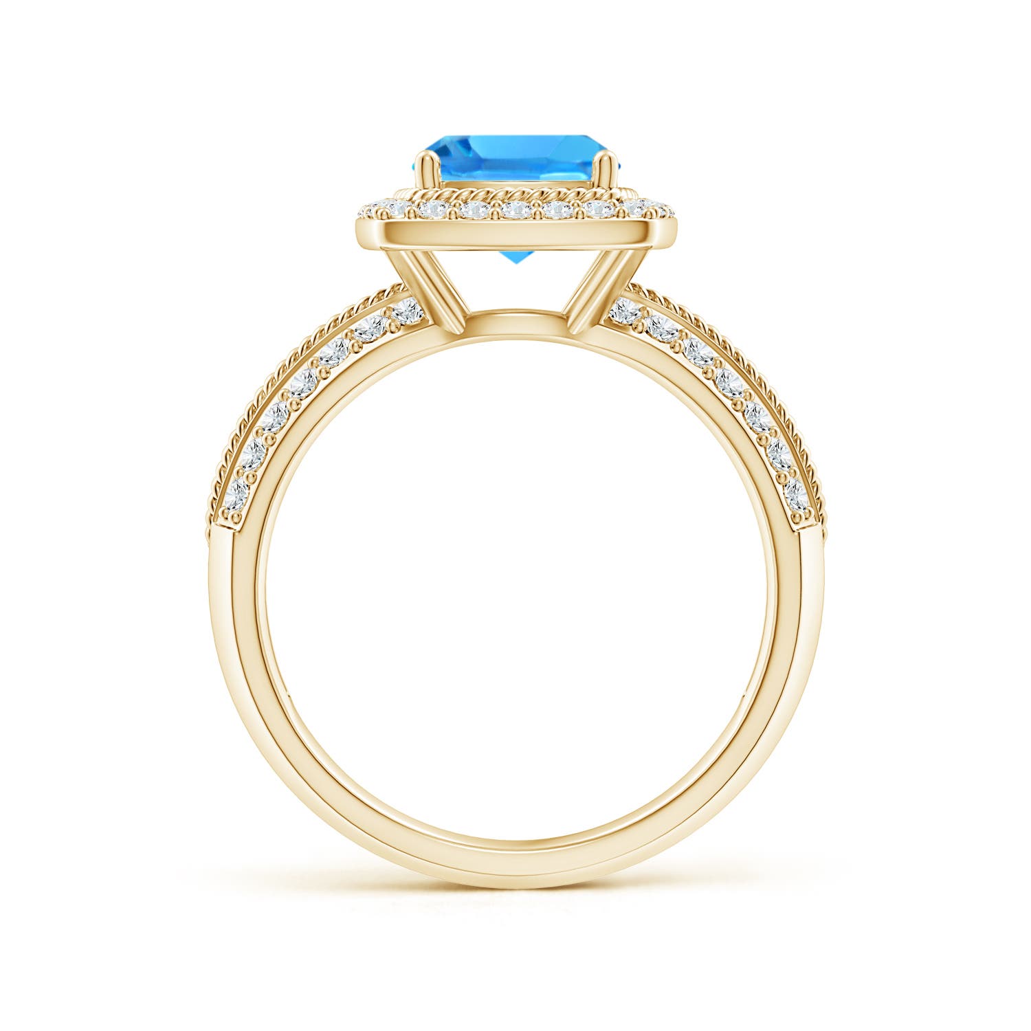 AAAA - Swiss Blue Topaz / 2.37 CT / 14 KT Yellow Gold