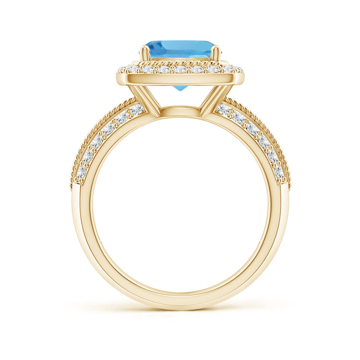 AA - Swiss Blue Topaz / 3.17 CT / 14 KT Yellow Gold