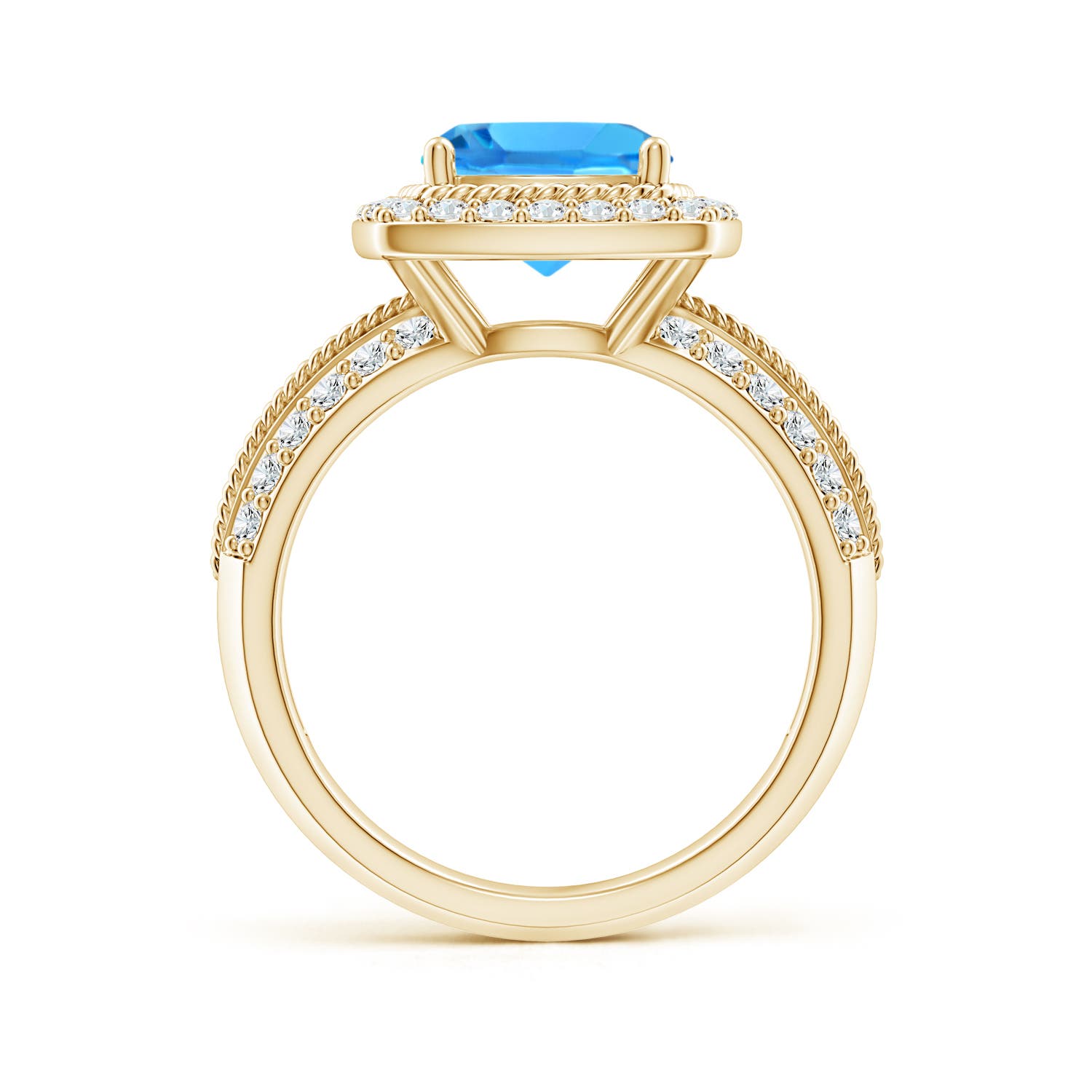 AAAA - Swiss Blue Topaz / 3.17 CT / 14 KT Yellow Gold