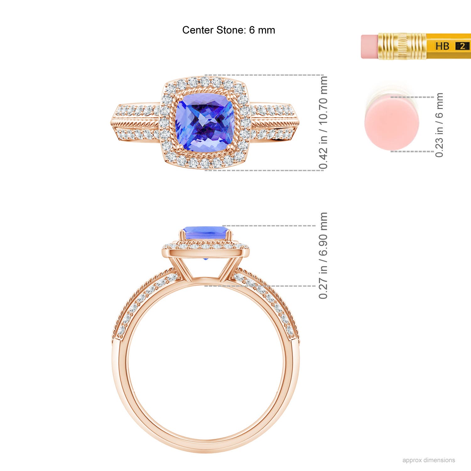 AA - Tanzanite / 1.47 CT / 14 KT Rose Gold