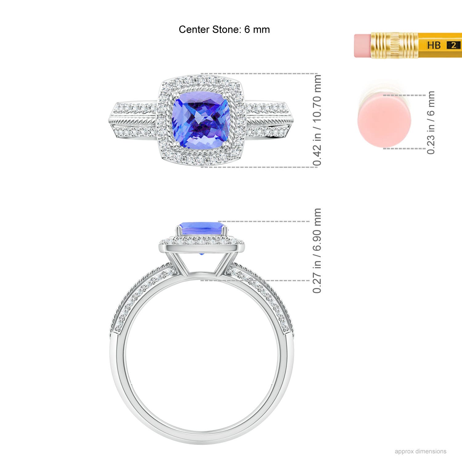 AA - Tanzanite / 1.47 CT / 14 KT White Gold