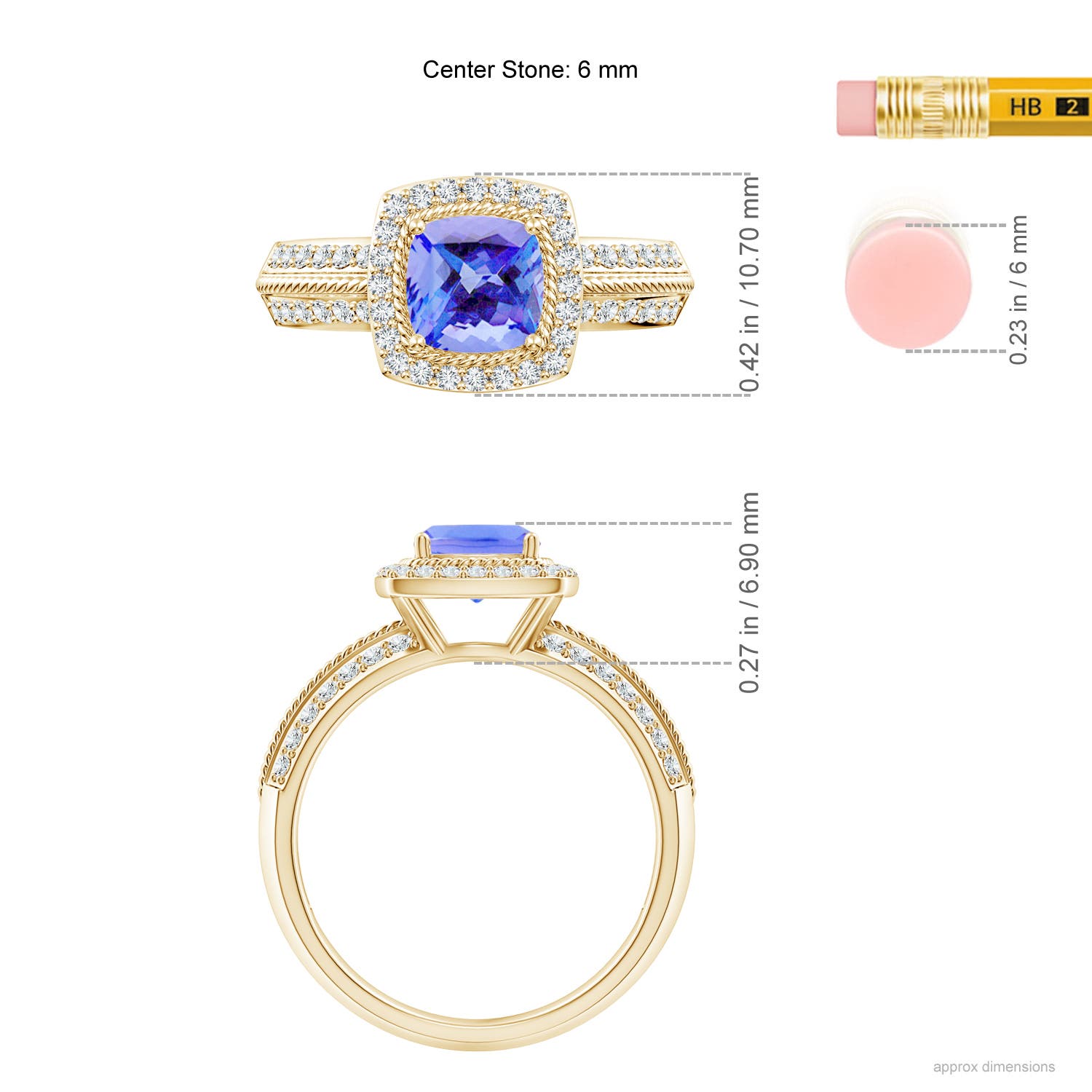 AA - Tanzanite / 1.47 CT / 14 KT Yellow Gold