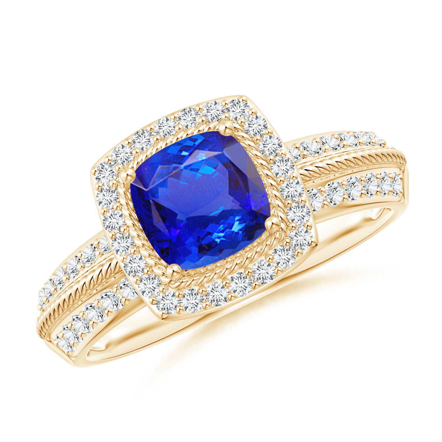 AAA - Tanzanite / 1.47 CT / 14 KT Yellow Gold