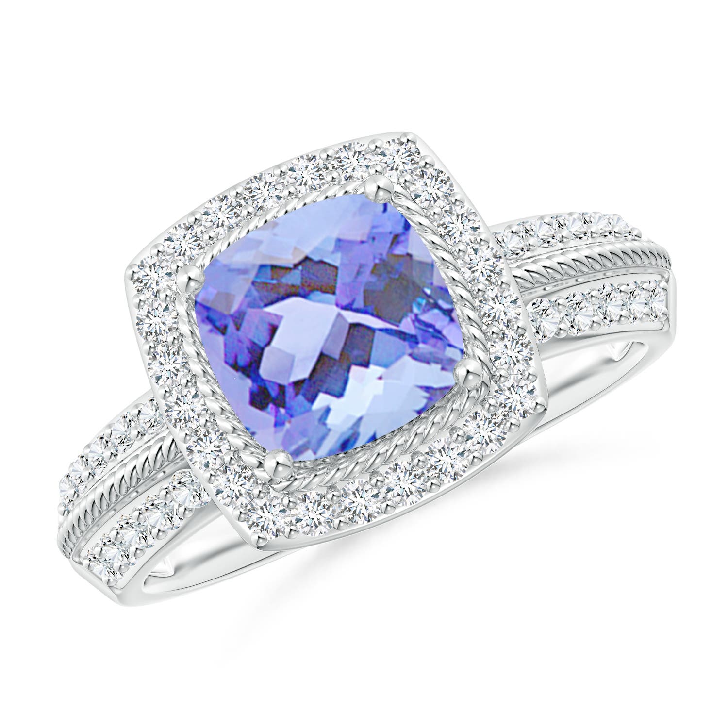 A - Tanzanite / 2.02 CT / 14 KT White Gold