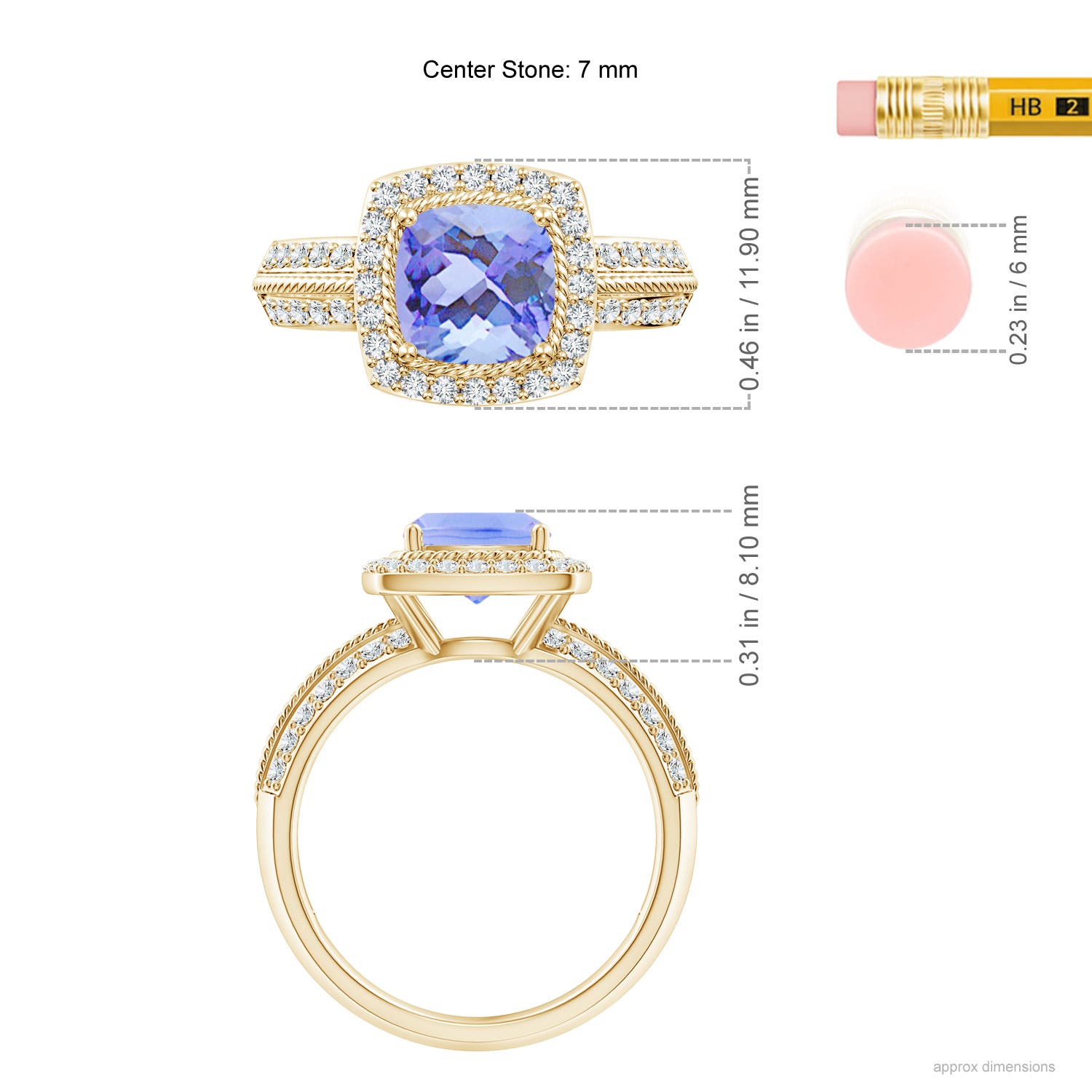 A - Tanzanite / 2.02 CT / 14 KT Yellow Gold