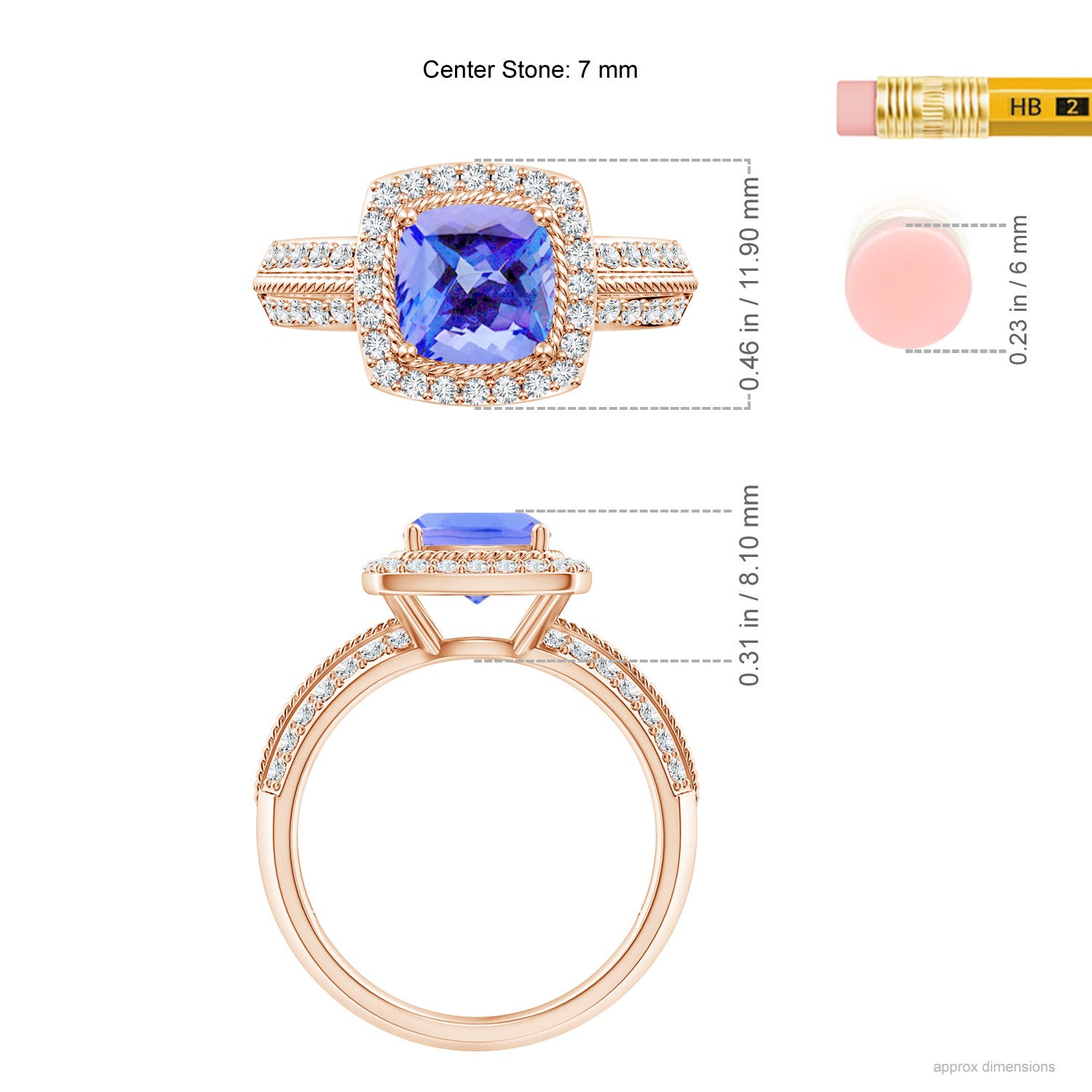 AA - Tanzanite / 2.02 CT / 14 KT Rose Gold