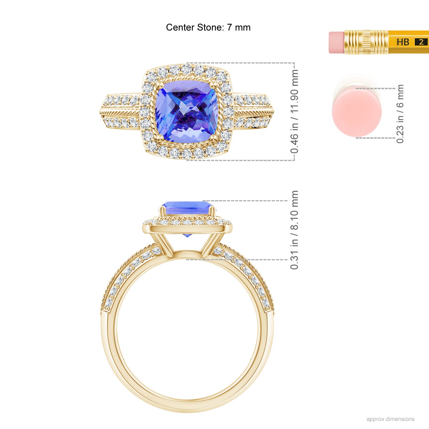 AA - Tanzanite / 2.02 CT / 14 KT Yellow Gold