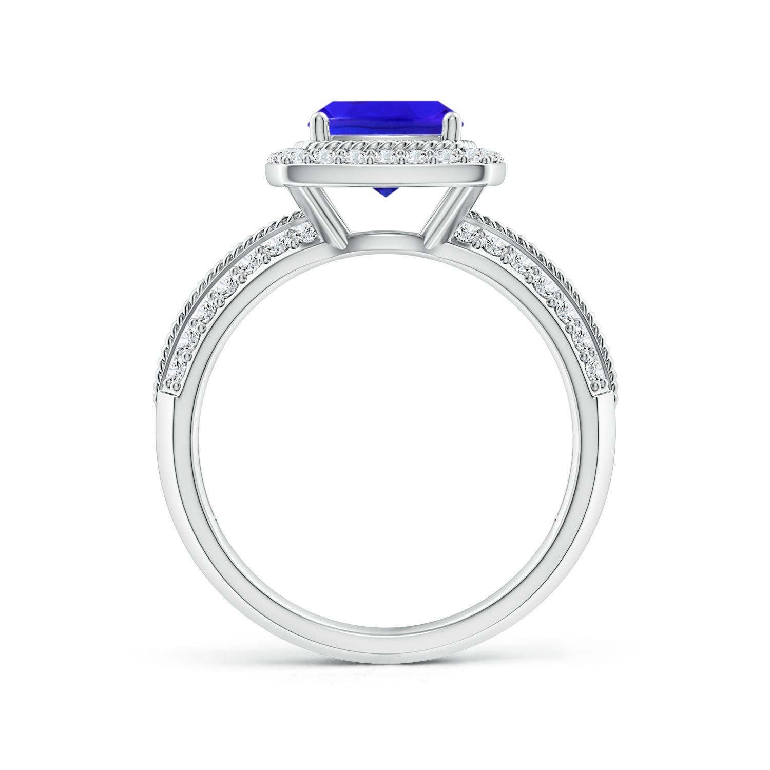 AAA - Tanzanite / 2.02 CT / 14 KT White Gold