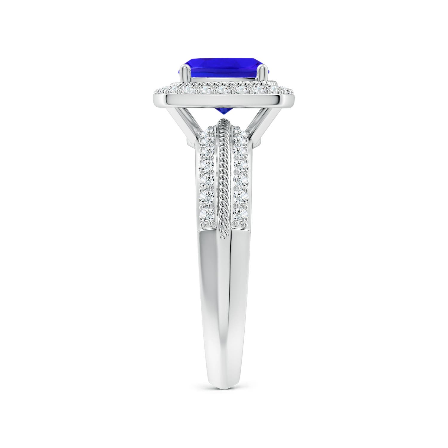 AAA - Tanzanite / 2.02 CT / 14 KT White Gold