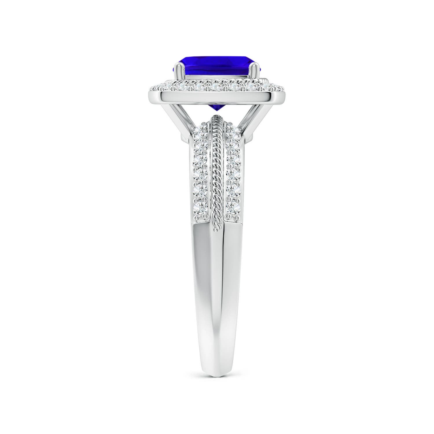 AAAA - Tanzanite / 2.02 CT / 14 KT White Gold