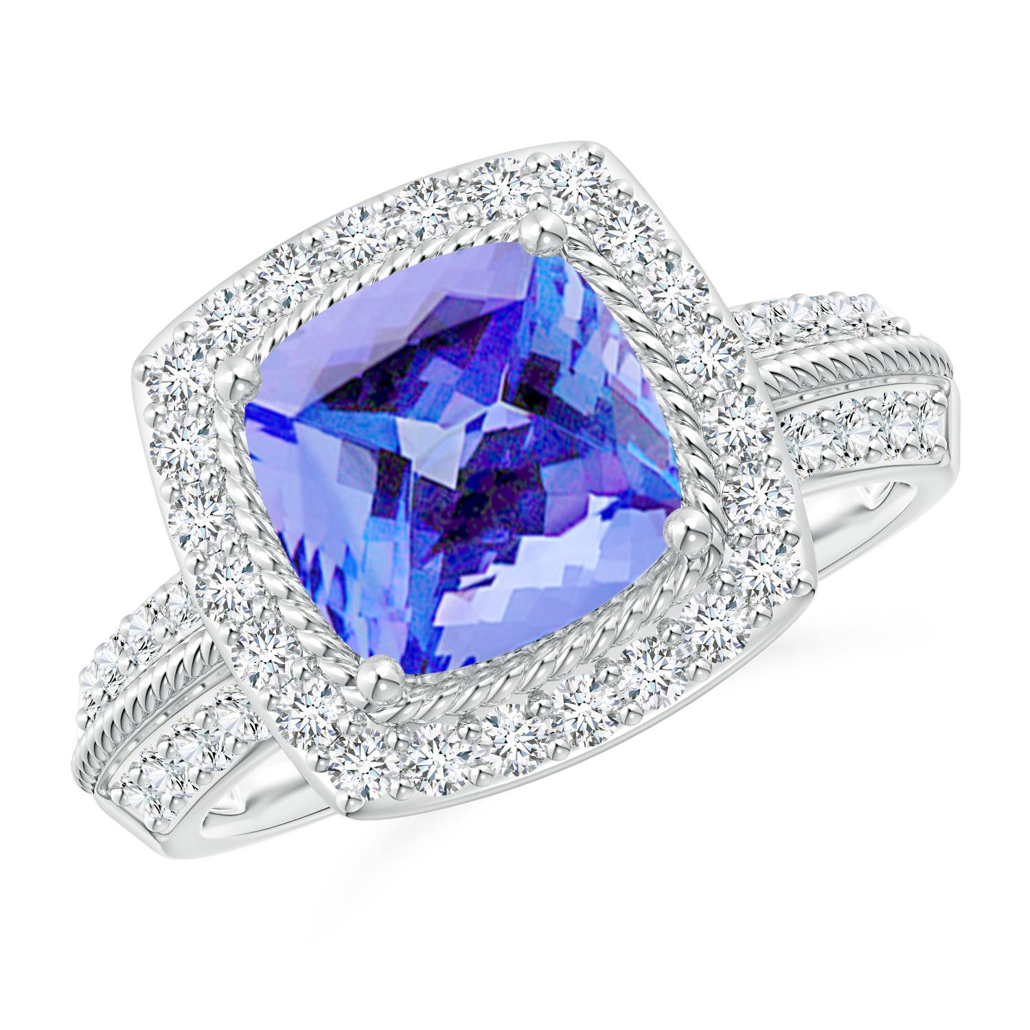 AA - Tanzanite / 2.82 CT / 14 KT White Gold