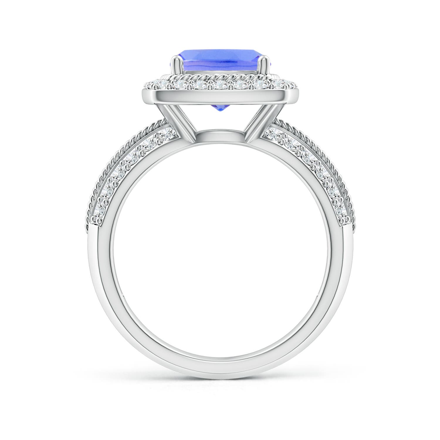 AA - Tanzanite / 2.82 CT / 14 KT White Gold