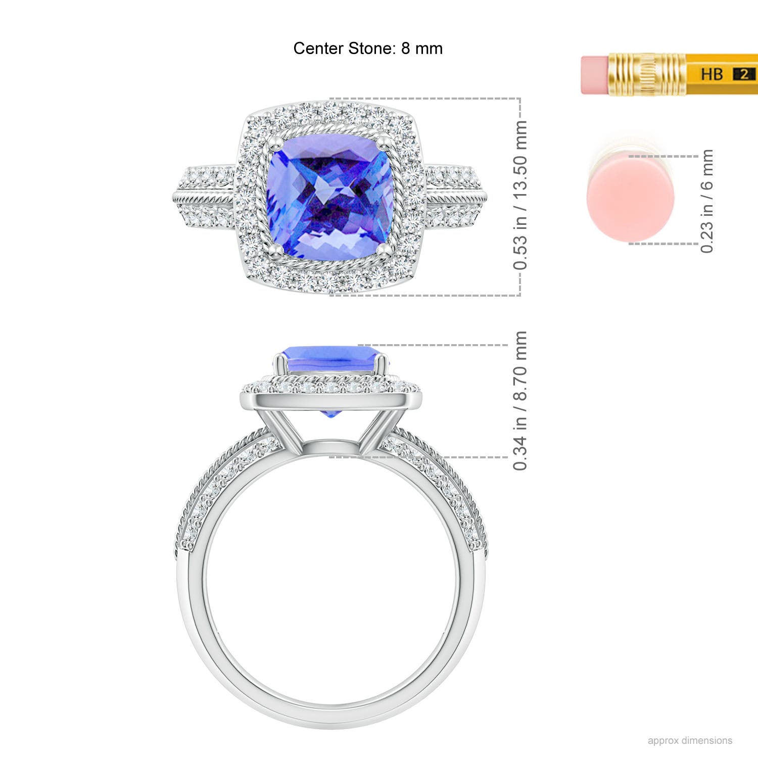 AA - Tanzanite / 2.82 CT / 14 KT White Gold