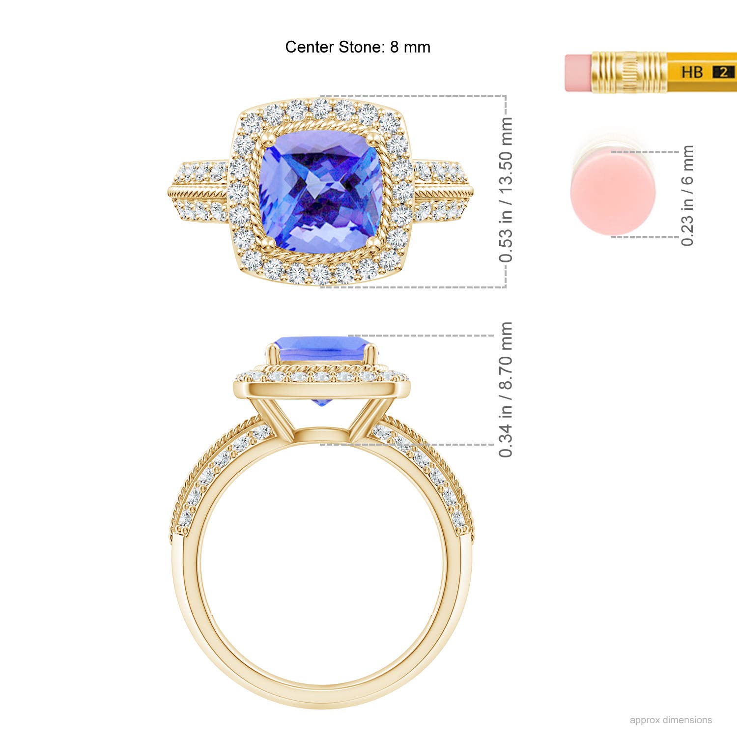 AA - Tanzanite / 2.82 CT / 14 KT Yellow Gold