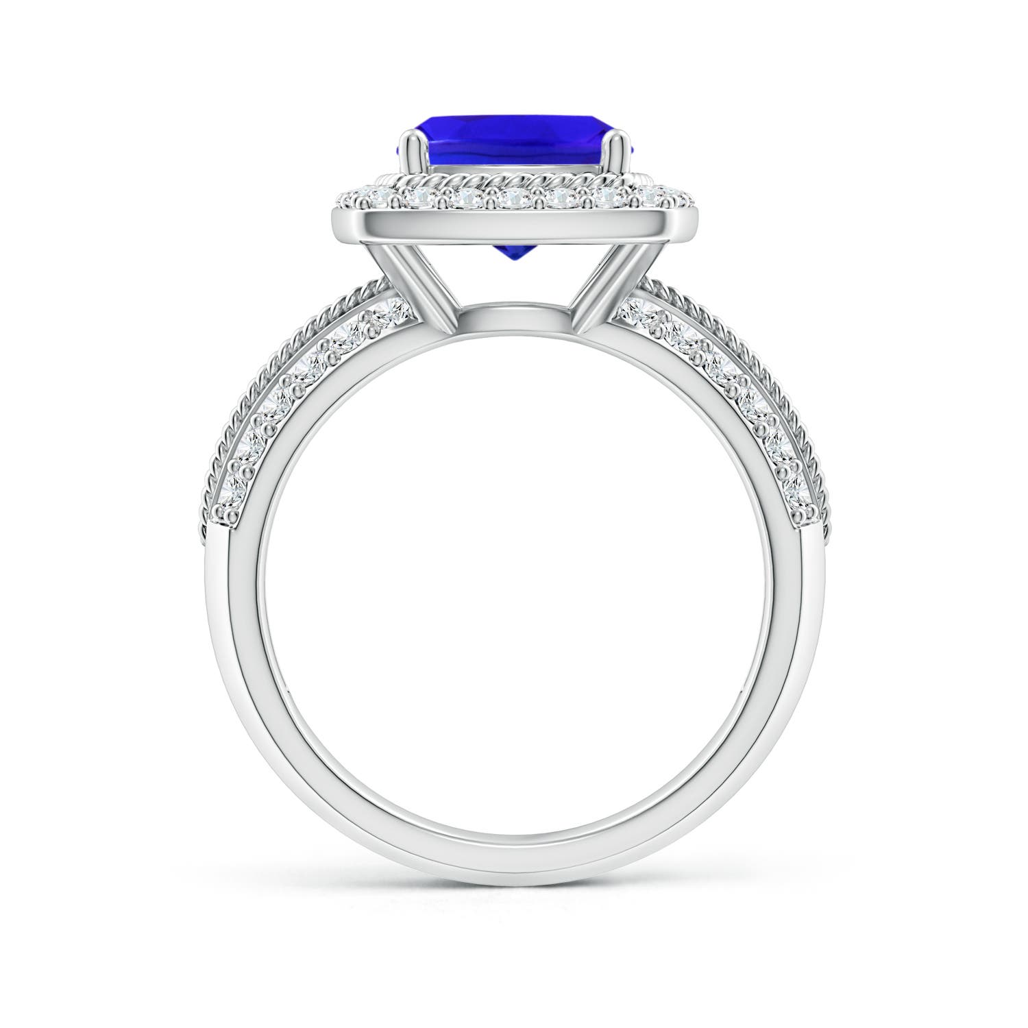 AAA - Tanzanite / 2.82 CT / 14 KT White Gold