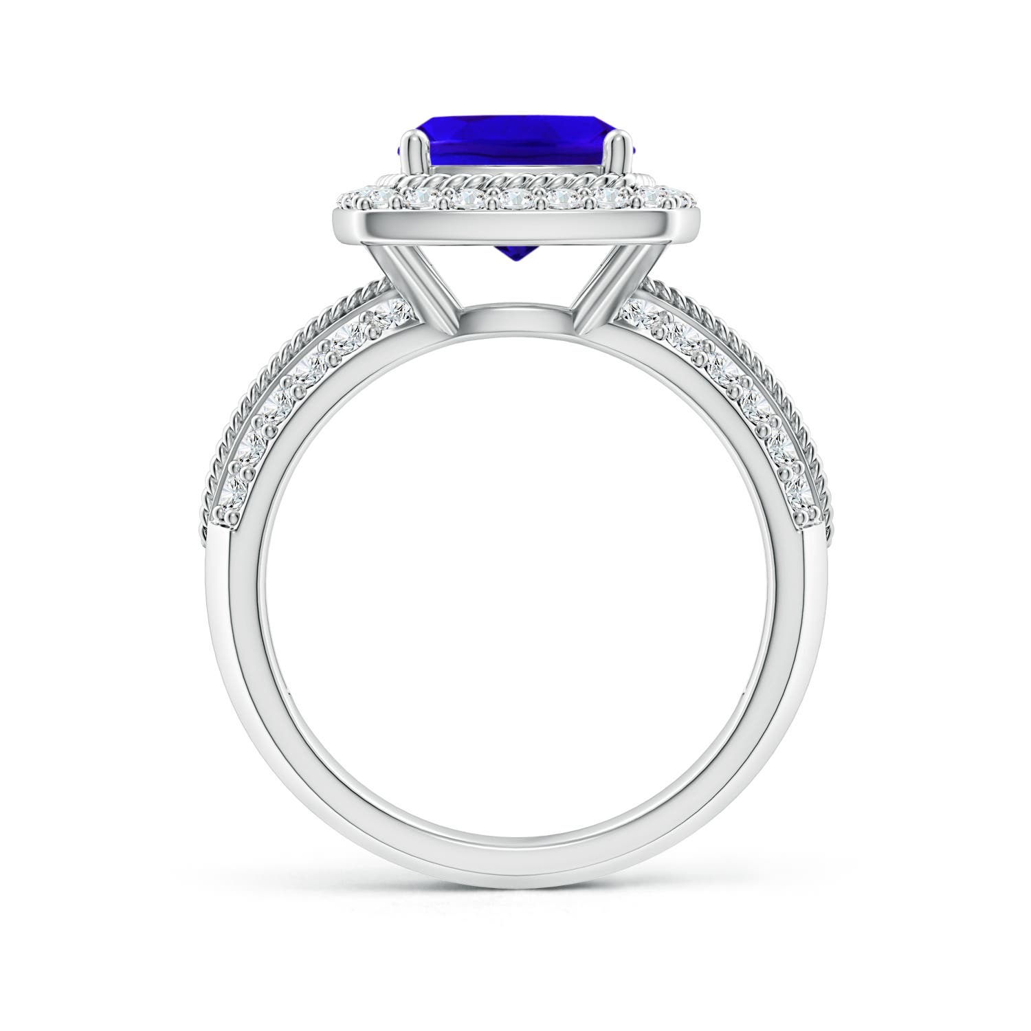 AAAA - Tanzanite / 2.82 CT / 14 KT White Gold