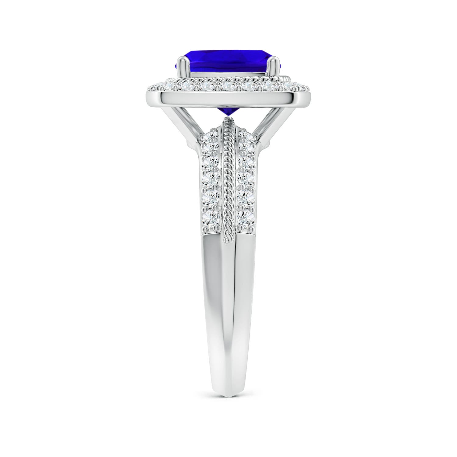 AAAA - Tanzanite / 2.82 CT / 14 KT White Gold