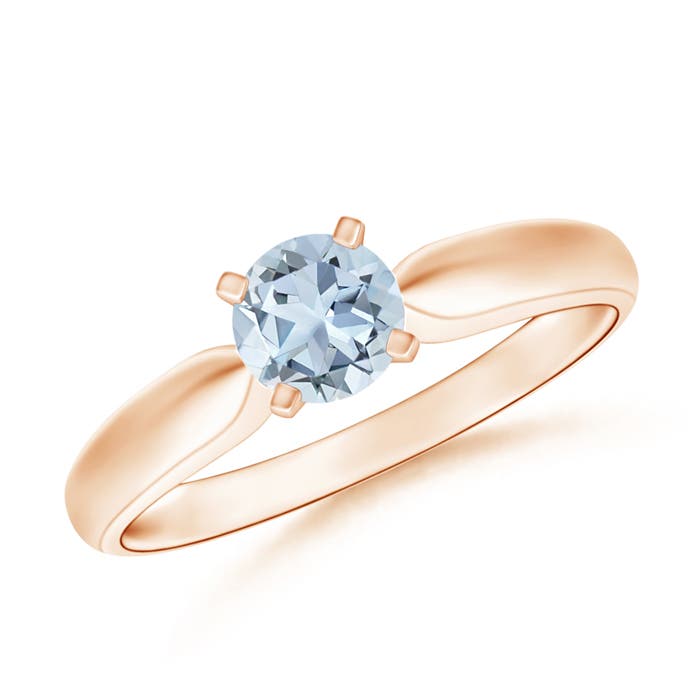 A - Aquamarine / 0.4 CT / 14 KT Rose Gold