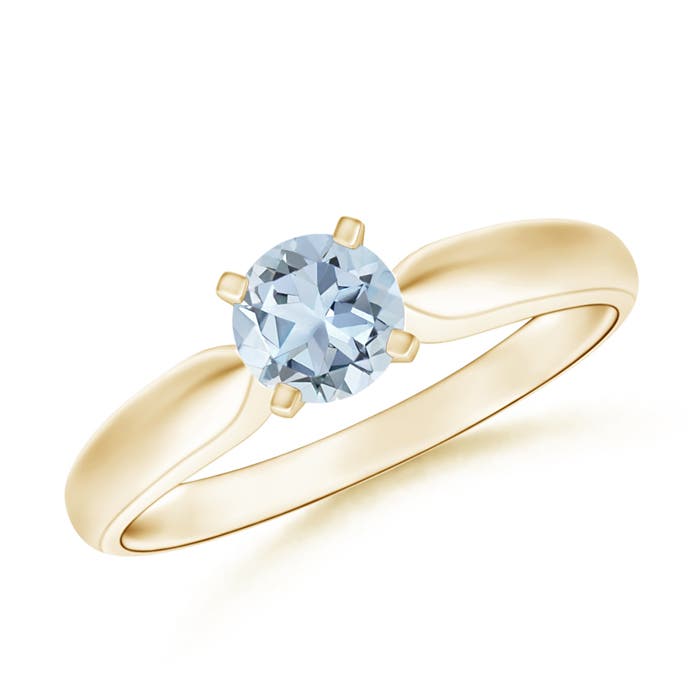 A - Aquamarine / 0.4 CT / 14 KT Yellow Gold