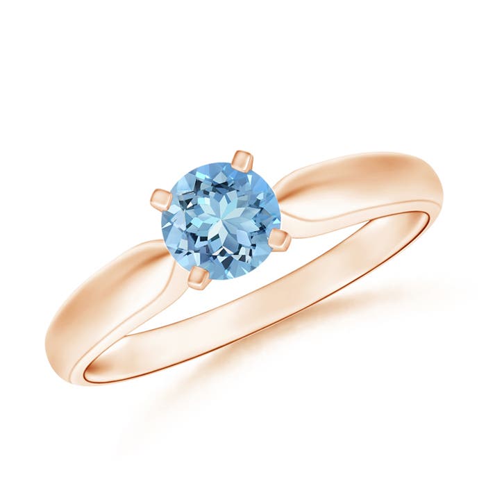 AAAA - Aquamarine / 0.4 CT / 14 KT Rose Gold