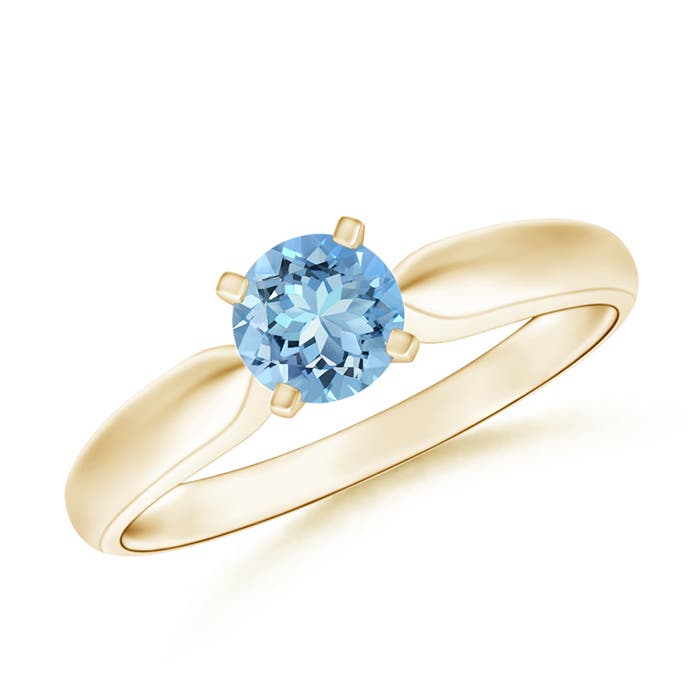 AAAA - Aquamarine / 0.4 CT / 14 KT Yellow Gold