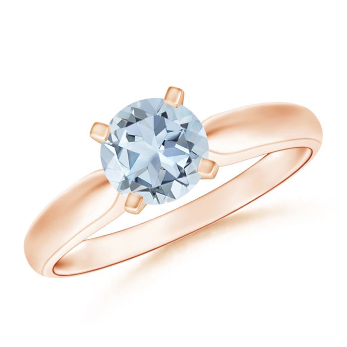 A - Aquamarine / 0.72 CT / 14 KT Rose Gold