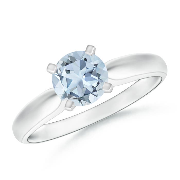 A - Aquamarine / 0.72 CT / 14 KT White Gold