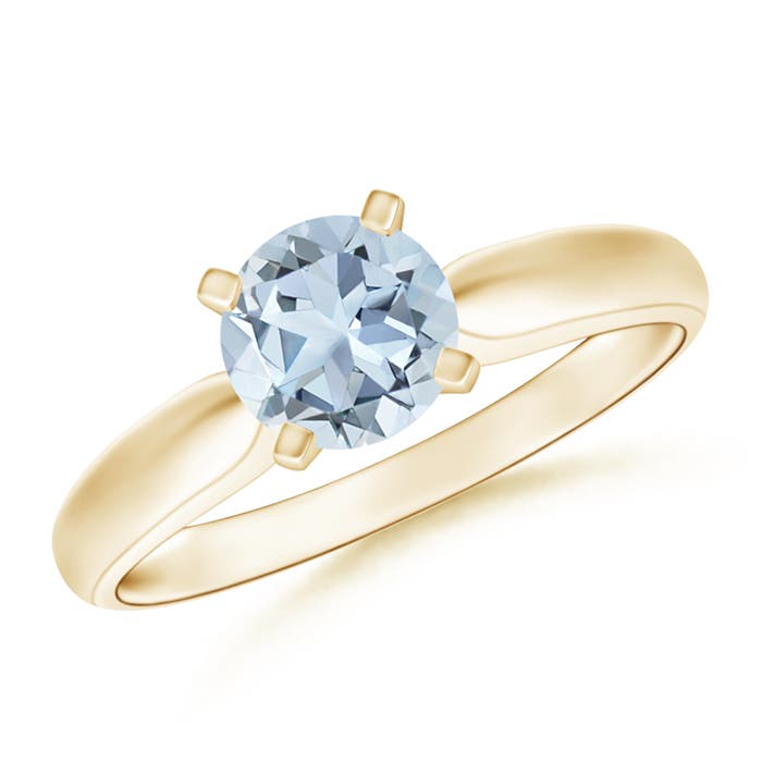 A - Aquamarine / 0.72 CT / 14 KT Yellow Gold