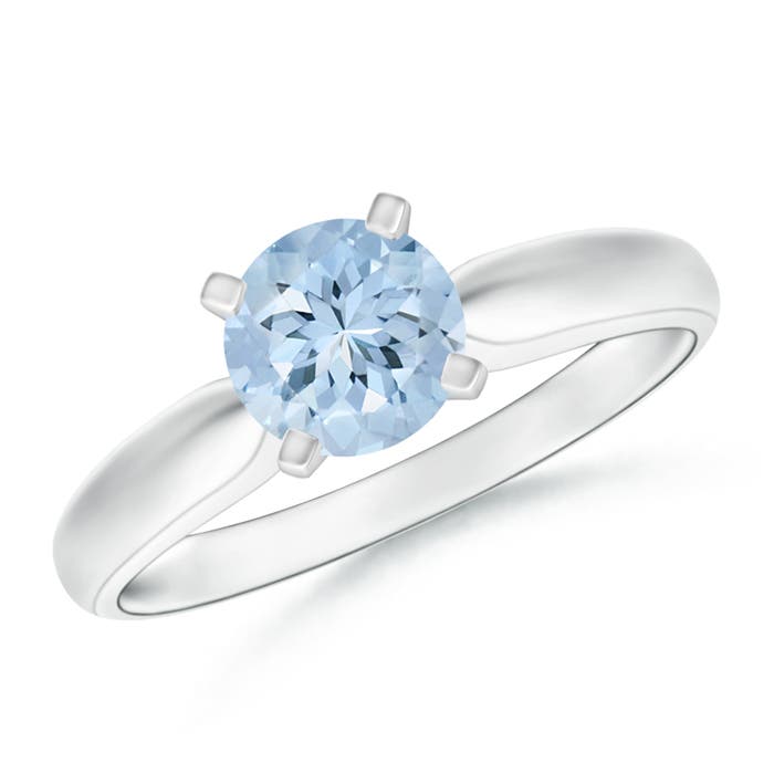 AA - Aquamarine / 0.72 CT / 14 KT White Gold