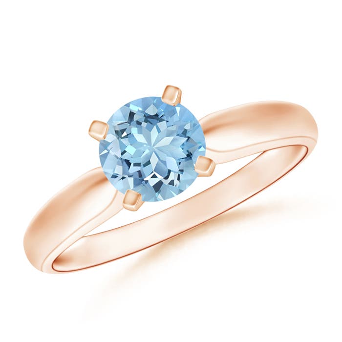 AAAA - Aquamarine / 0.72 CT / 14 KT Rose Gold