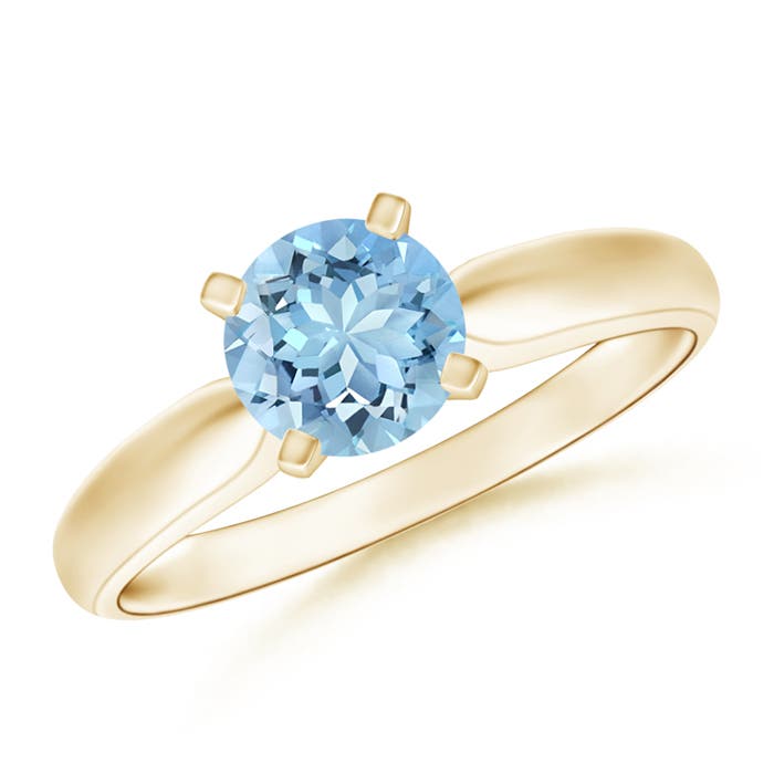 AAAA - Aquamarine / 0.72 CT / 14 KT Yellow Gold