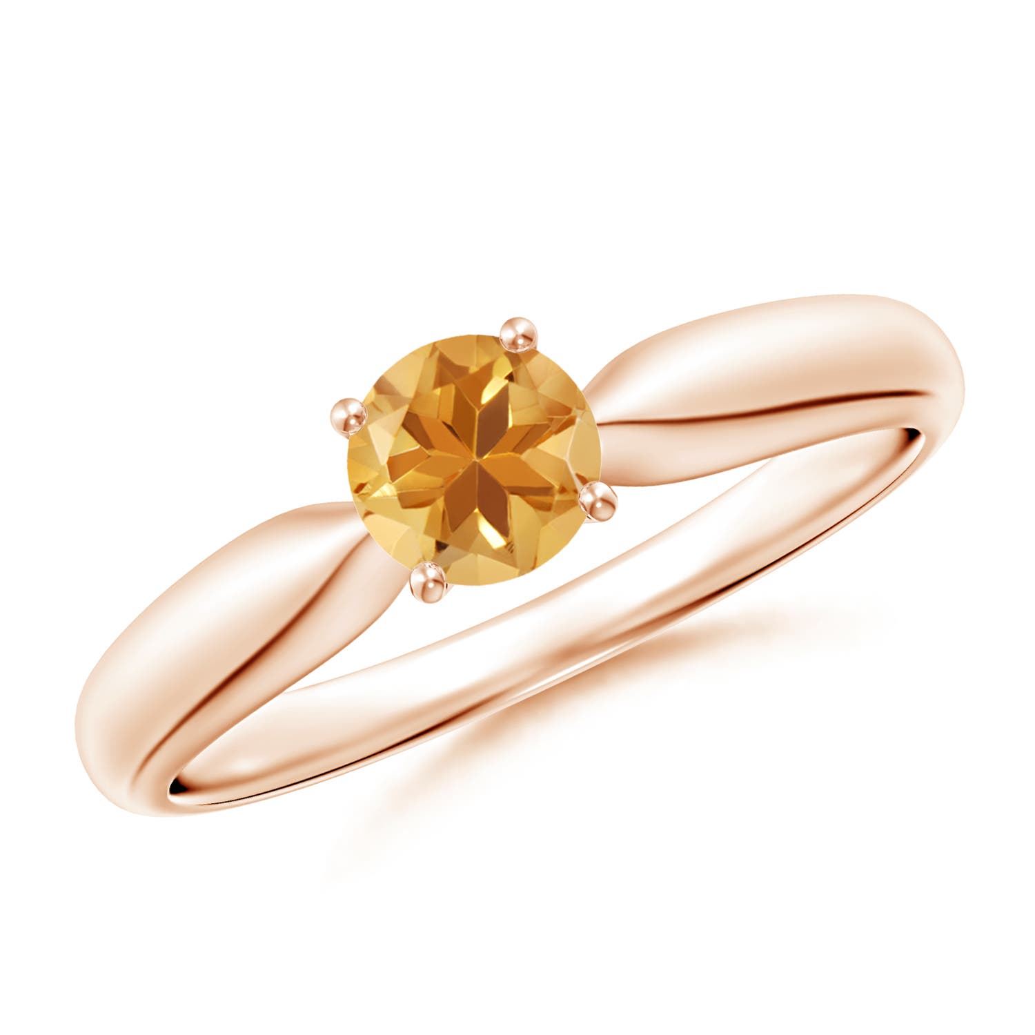 A - Citrine / 0.45 CT / 14 KT Rose Gold