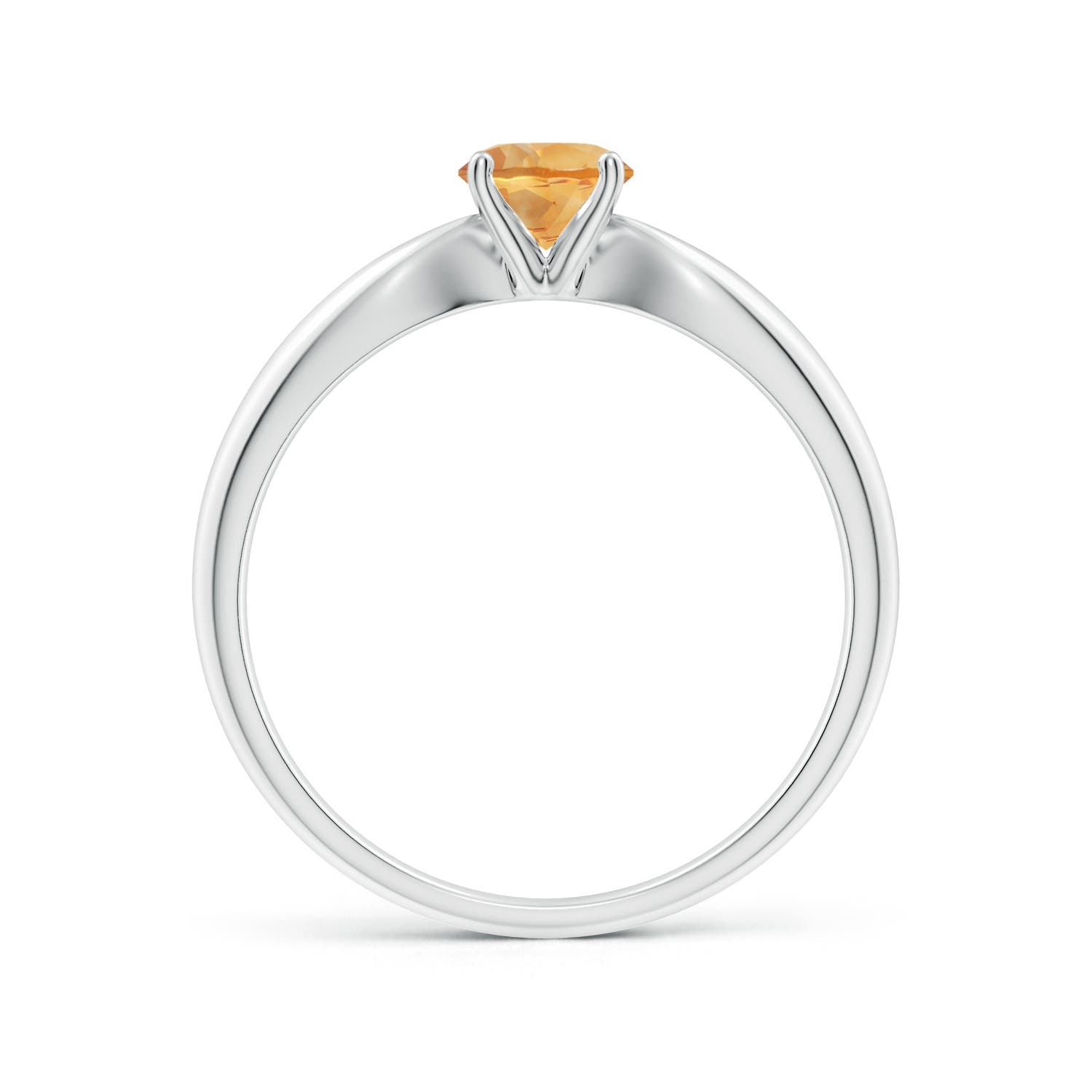 A - Citrine / 0.45 CT / 14 KT White Gold