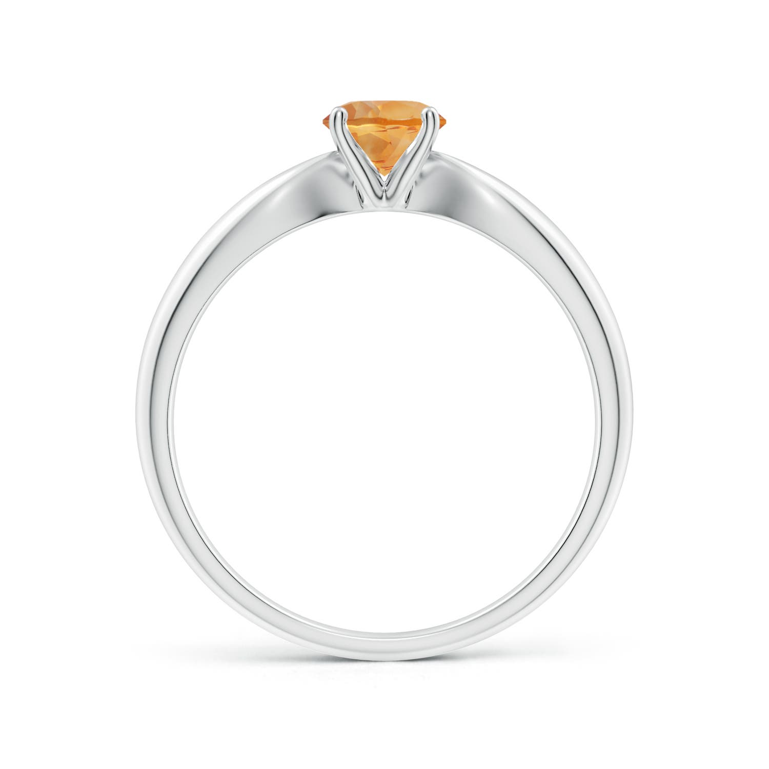 AA - Citrine / 0.45 CT / 14 KT White Gold