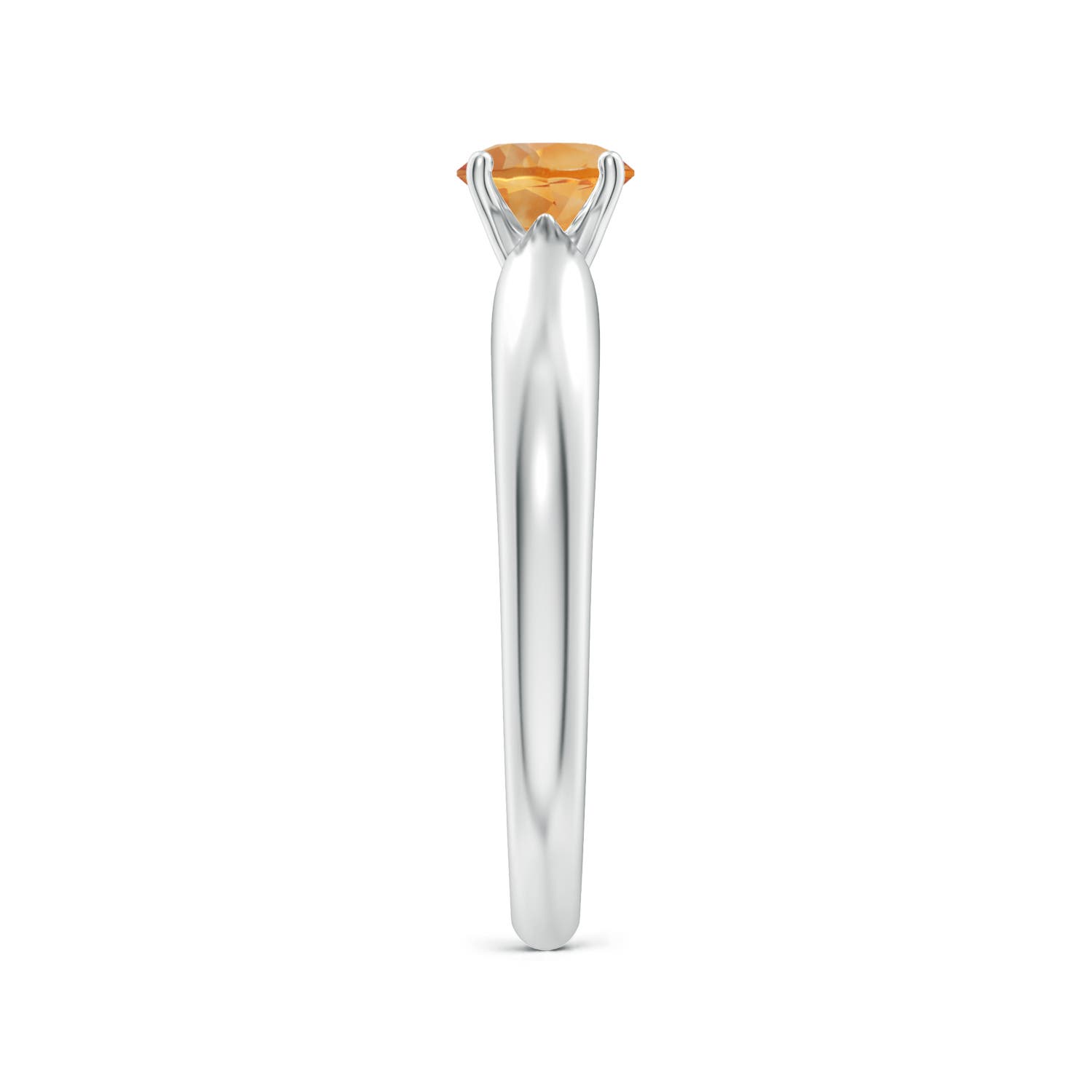 AA - Citrine / 0.45 CT / 14 KT White Gold