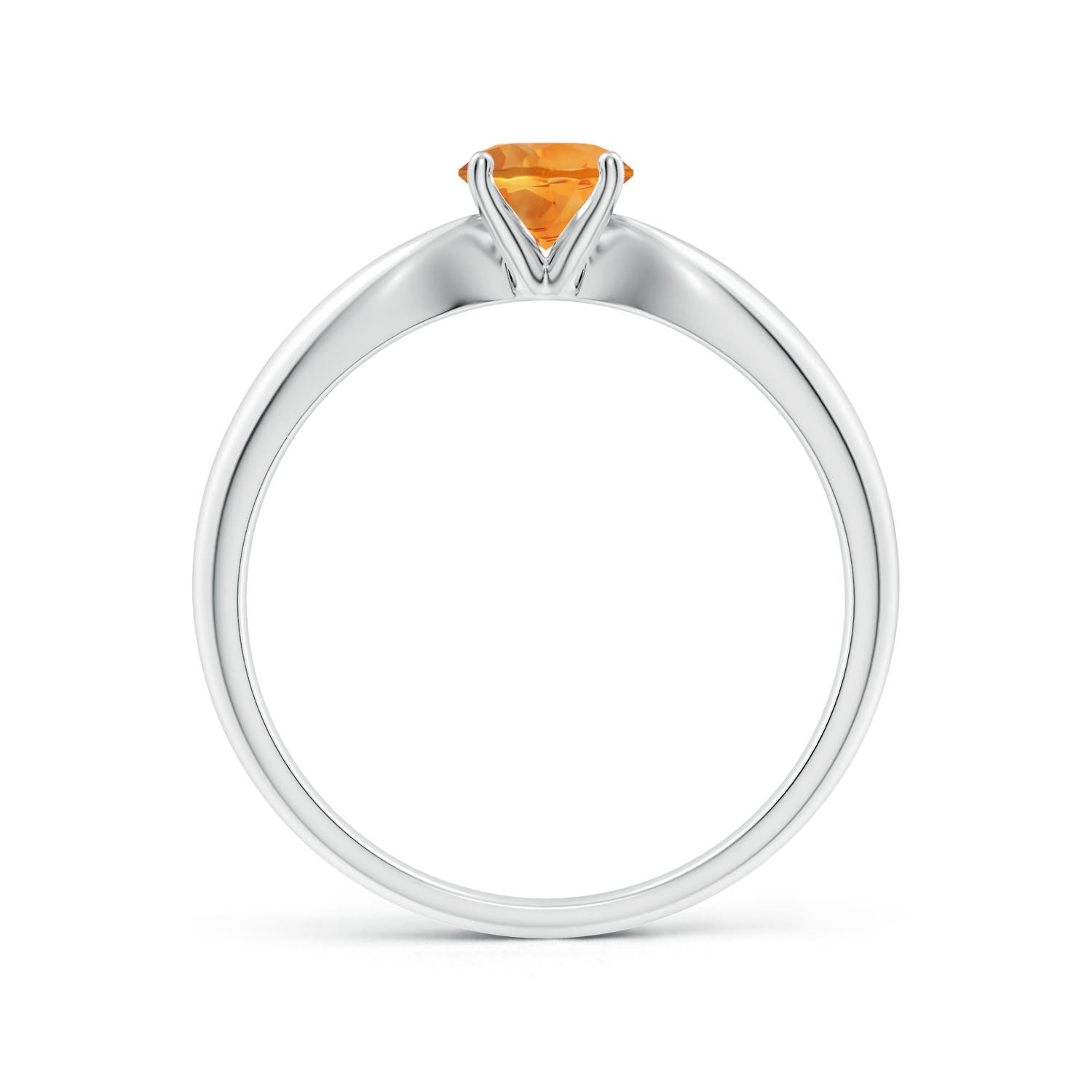 AAA - Citrine / 0.45 CT / 14 KT White Gold