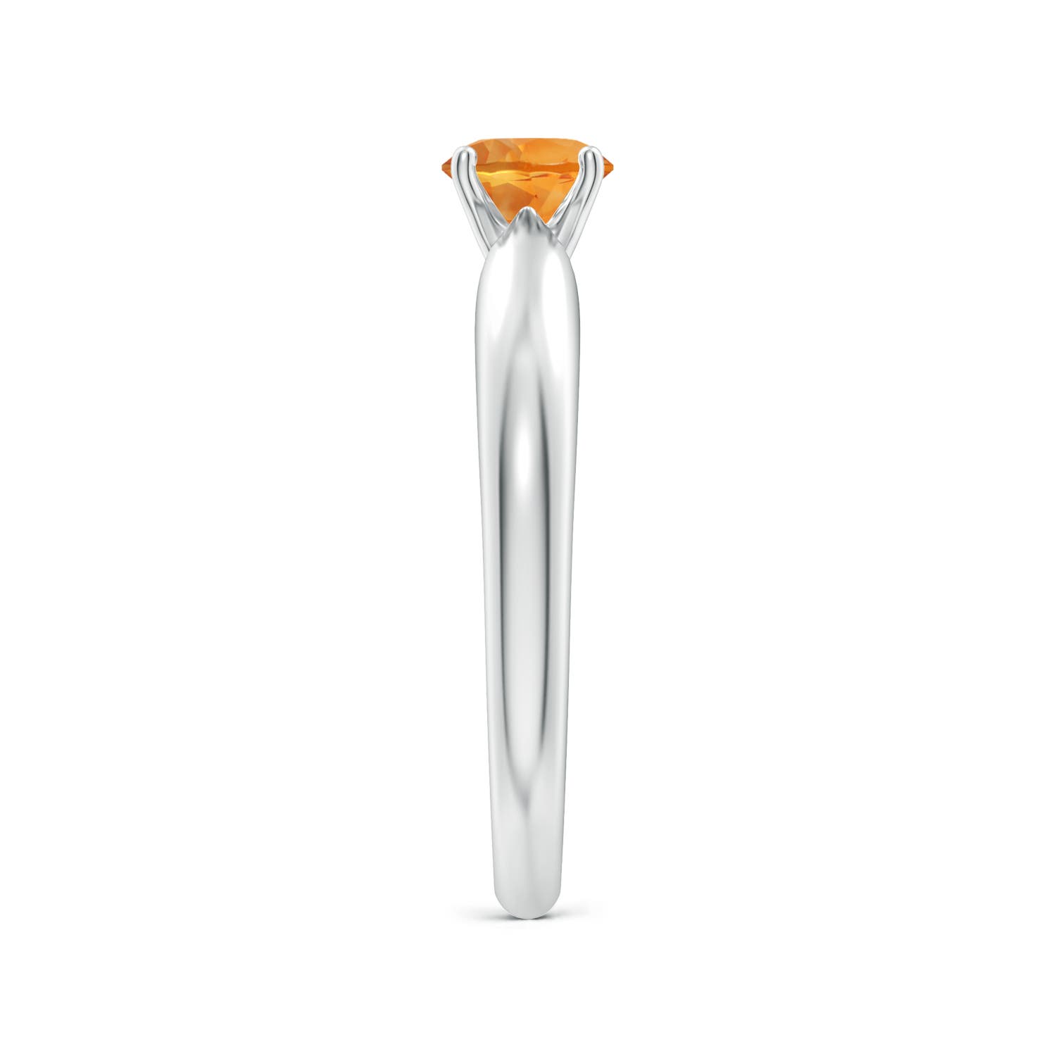 AAA - Citrine / 0.45 CT / 14 KT White Gold