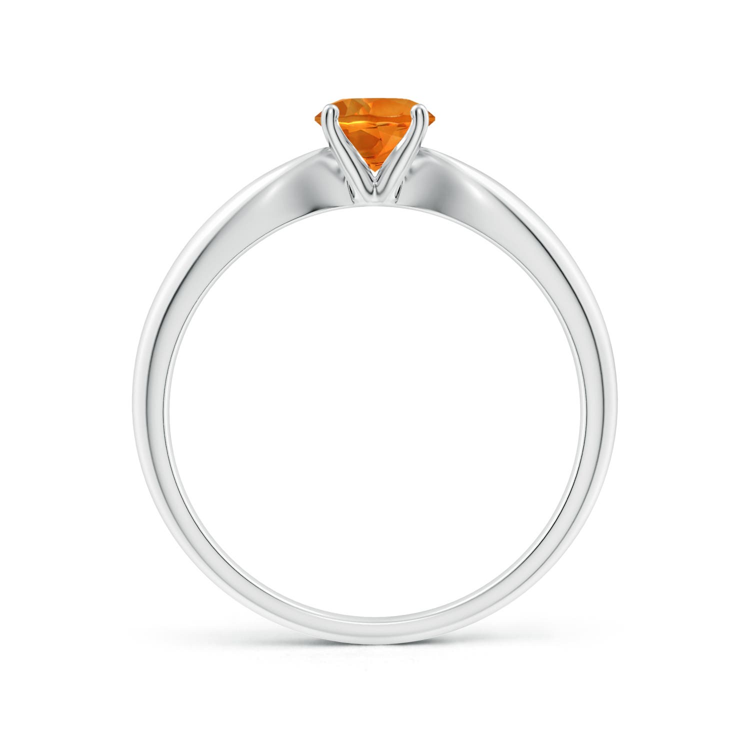 AAAA - Citrine / 0.45 CT / 14 KT White Gold