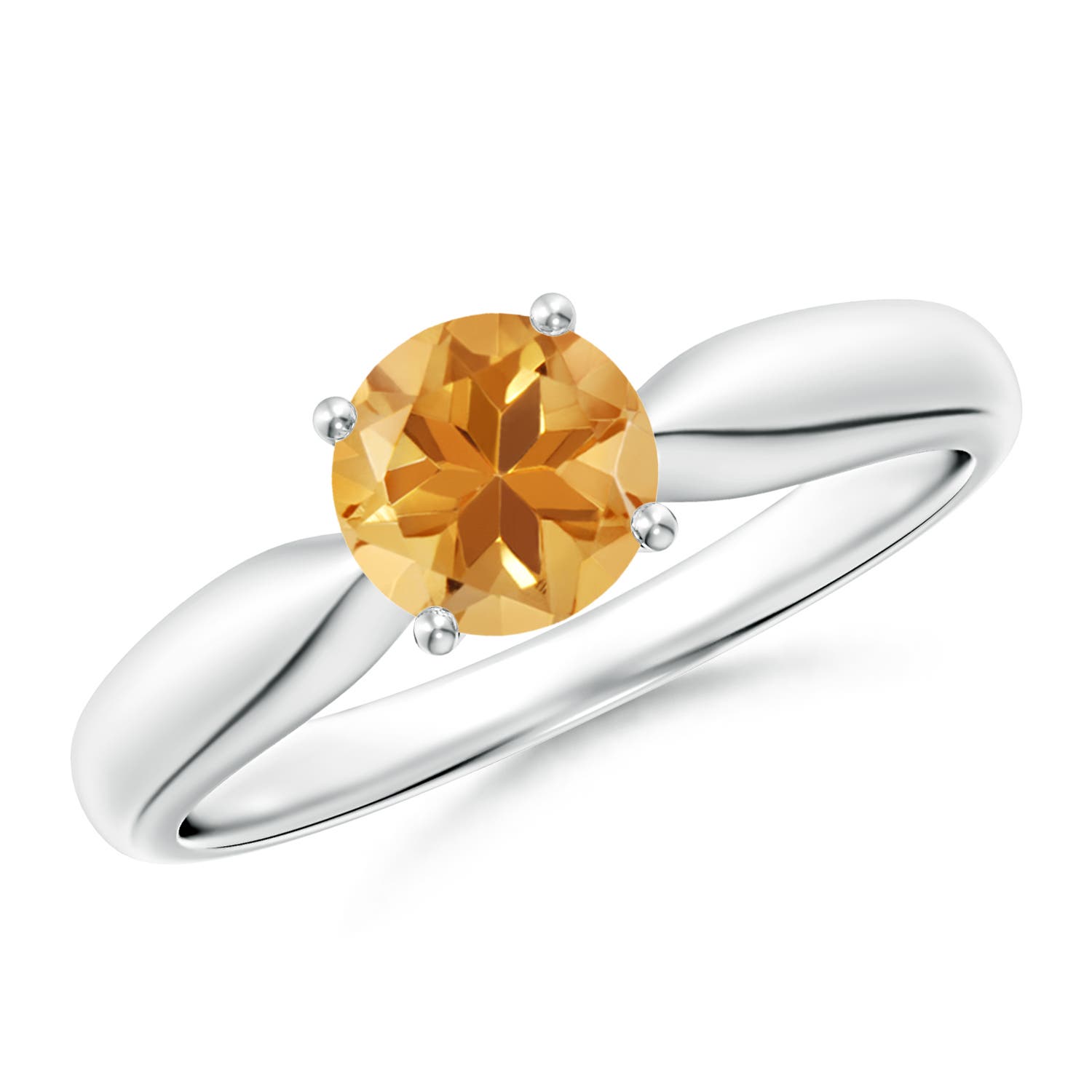 A - Citrine / 0.7 CT / 14 KT White Gold